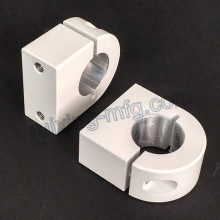 Aluminum Extrusion CNC Machining Aluminum Clamp with Powder Coated White