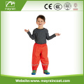 Children Rain Pants Reflective PU Leather Bib Pants