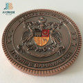 Moneda conmemorativa de metal de bronce antiguo de logotipo de recuerdo personalizado para la policía militar