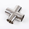 Stainless Steel Sanitary Clamped Pipe Fitting Cross