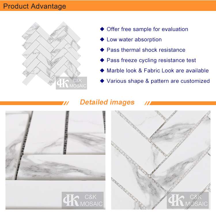 Natural carrara marble mosaic printing for houses