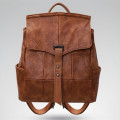 Retro soft leather large capacity backpack