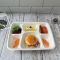 11" Catering Eco-Friendly Biodegradable 6-cpt Tray for Party