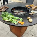 Corten Stahlgartenkamin und Grill