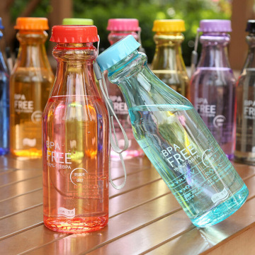 550ml Logotipo personalizado plástico transparente transparente deportivo botella de agua (SLSB02)