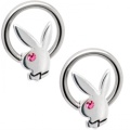 Playboy rose Crystal Eye lapin tête anneau captif jeu