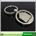 Casa do metal dada forma Keychain relativo à promoção da propriedade, lembrança Keychain do agente da casa