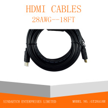 Câble HDMI mâle-mâle HDMI 1080P à haute vitesse 1.4V plaqué or