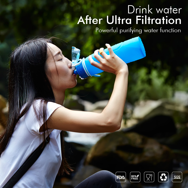 Easy Drinking Filter Water Bottle