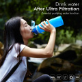 BPA-freie Silikon-Filter-Wasserflasche im Freien