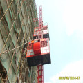 Ss100/100 1ton Double Cage Construction Material Hoist