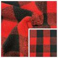 100%Polyester Sherpa Fleece with Chequer Jacquard Fabric