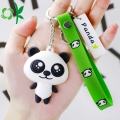 Customizd 3D Panda Silicone PVC suave llavero de metal