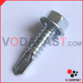 Hexagonal Washer Head Tornillo autoperforante Zinc Plated