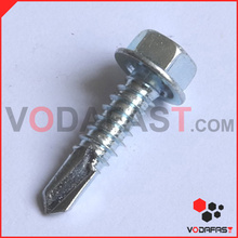 Hexagonal Washer Head Self Drilling Screw Zinc Plated