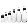 125ml Clear Boston Syrup Oral Liquid Glass Bottle