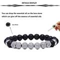 Bracelet en perles de roche de lave de 8MM pour hommes femmes huile essentielle perlée guérison bracelets d&#39;anxiété cadeau pour la fête des pères