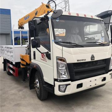 Grue montée sur camion 4x2 Sinotruck RHD LHD 5000kg