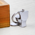 Novelty Toilet Shape Keychain Unique Metal Keychain