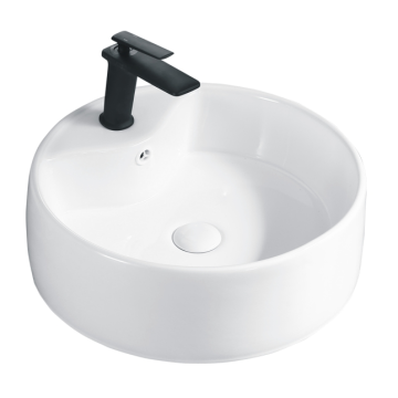 Modern Round Counter Top Basin With Tap Hole