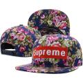 Wholesale high quality fashion design adjustable flat brim Supreme cap hat