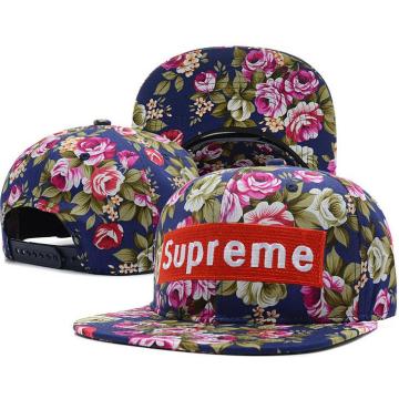 Wholesale high quality fashion design adjustable flat brim Supreme cap hat