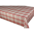 Printed plaid Tablecloth With Non Woven Backing