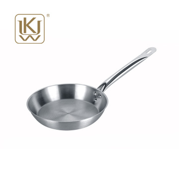 Stainless steel shiny frying pan for restaurant