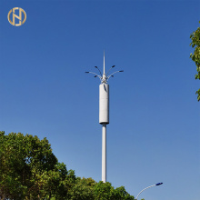 Polygonal Pole With Cctv Camera Mast Column