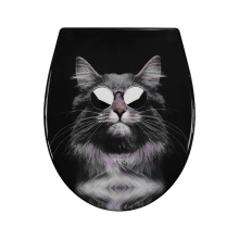 Duroplast -Toilettensitz Softes Schnellfreisetzung (Katze)