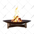 Outdoor round fire pit table