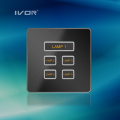 1-6 Gangs Lighting Switch Touch Panel Aluminiumlegierung Material (AD-ST1000K-CAN)