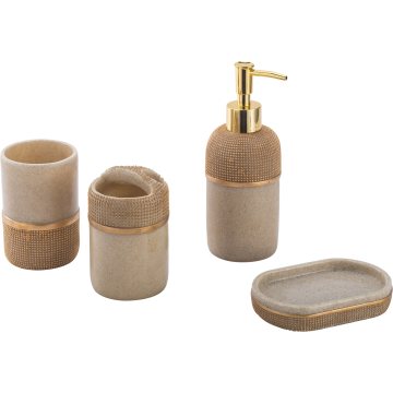 Ensemble d&#39;accessoires de salle de bains en résine de vente chaude 4PCS