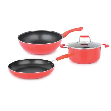 Nonstick Scratch Coating 4 Piece Cookware Set Induction Bottom