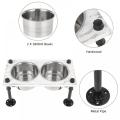 Freestanding Elevated Dog Bowls with Metal Stands