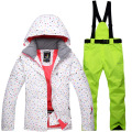 Weiblicher Typ Ski Outfit PVC Schicht warmer Wind