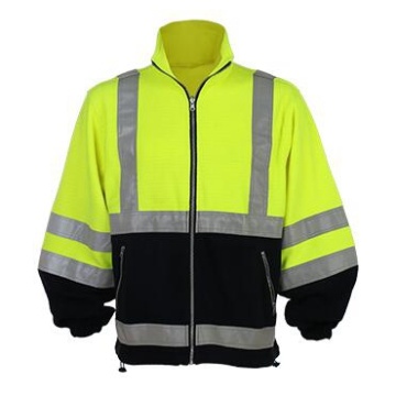 Veste de sécurité jaune à bande d&#39;hiver