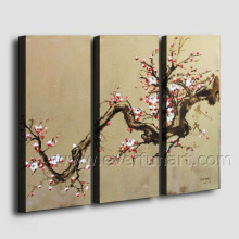 Pintura a óleo Handmade moderna da flor quadro na lona (FL3-140)