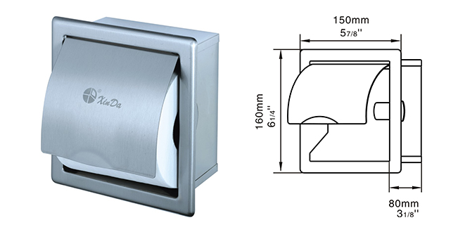 Built-in paper roll Dispenser for toilet