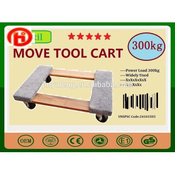 carrinho / carrinho de movimentação de madeira, carrinho de ferramentas em movimento para equipamentos elétricos, móveis