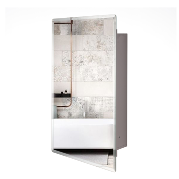 Bathroom Wall Medicine Storage Cabinet with Mirror