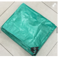 Virgin material Green tarpaulin with reinforced corner