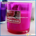 Glass Jar Colorful  Religious Candle