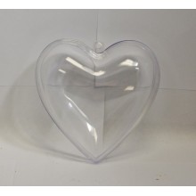 Coffret en plastique transparent en forme de coeur