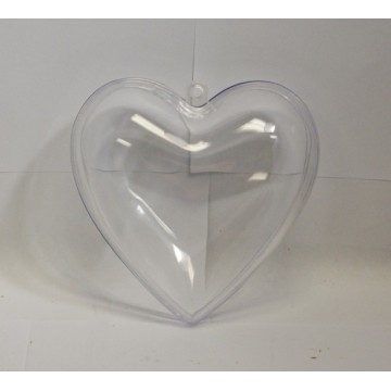 Coffret en plastique transparent en forme de coeur