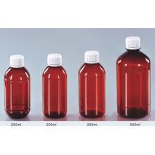 Amber Cough Syrup Bottle with Aluminium Screw Cap for Medicine