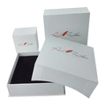 White trendy fancy paper jewelry set boxes