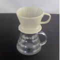 Branca Dripper de café cerâmico com alça