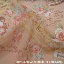 95% Poly 5%Spandex Chiffon with Printing