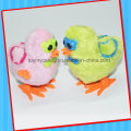 Wind up Double Wing Cartoon Glasses Plush Chicken Toy